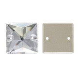 Silver Shade Square Shape High Quality Glass Sew-on Rhinestones WholesaleRhinestone